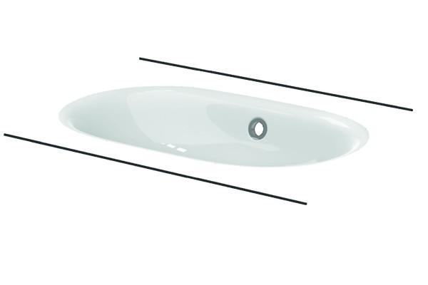 Bette Waschtisch Oval Comodo Unterbau mit