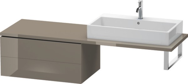 Duravit L-Cube Unterschrank für Konsole Flanell Grau Hochglanz 820x547x400 mm - LC583908989