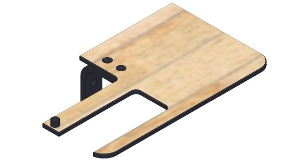 Giese Papierhalter links schwarz matt mit Schichtstoff (HPL) in holzoptik, 30971-14