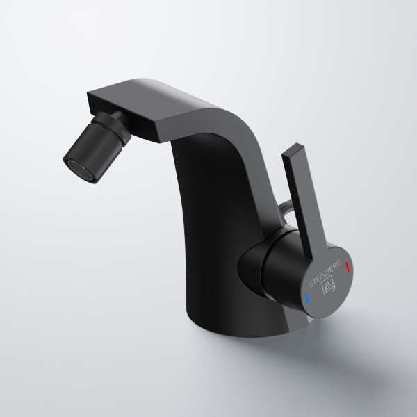 Steinberg Serie 260 Bidetarmatur m. Ablaufgarnitur, matt black, 2601300S