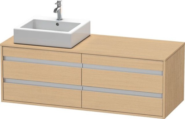 Duravit Ketho Konsolenwaschtischunterbau wandhängend Natur Eiche Matt 1400x550x496 mm - KT6657L3030