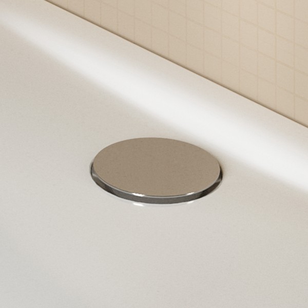 VitrA Badewannen-Zubehör Ab- und Überlaufgarnitur mit Ablaufabdeckung Chrom,59970013000