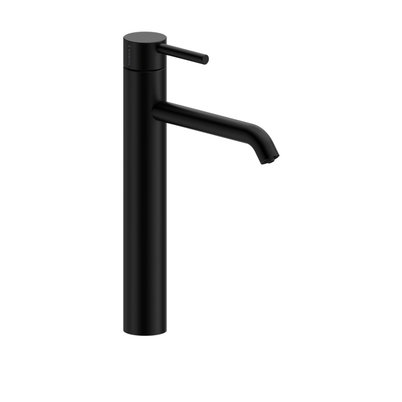 Herzbach DEEP BLACK Waschtischmischer XL-Size 170mm Niederdruck mit PUSH-Ablauf Schwarz matt, 18.023 18.023300.4.12