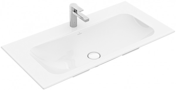 Villeroy & Boch Schrankwaschtisch Finion 4164 1000x500mm, 1-Loch, verd mit Überlauf, Stone White Cer