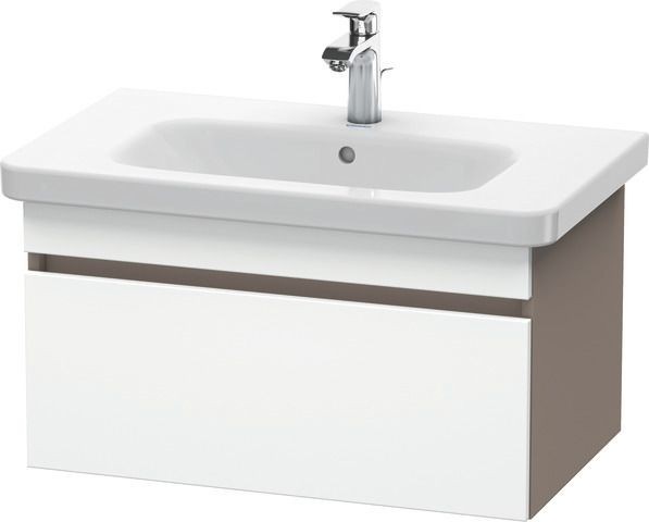 Duravit DuraStyle Waschtischunterbau wandhängend Weiß & Basalt Matt 730x448x398 mm - DS638101843