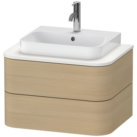 Duravit Happy D.2 Plus Konsolenwaschtischunterbau wandhängend Mediterrane Eiche Matt 650x480x408 mm