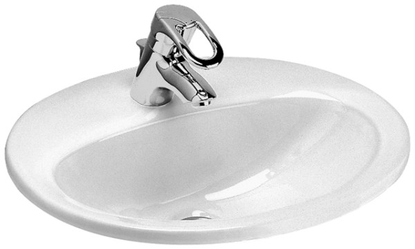 Villeroy & Boch Einbauwaschtisch Saval 2.0 530x435mm für 3-Loch Armatur geeignet m ÜL ov we Alpin