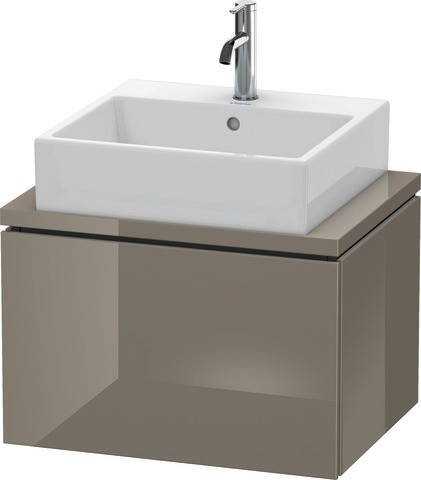 Duravit L-Cube Konsolenwaschtischunterbau wandhängend Flanell Grau Hochglanz 620x477x400 mm - LC5800