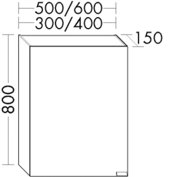 Burgbad Spiegelschrank rc40 Melamin 800x600x150 Melamin Grau Metallic, SPOE060LF4701