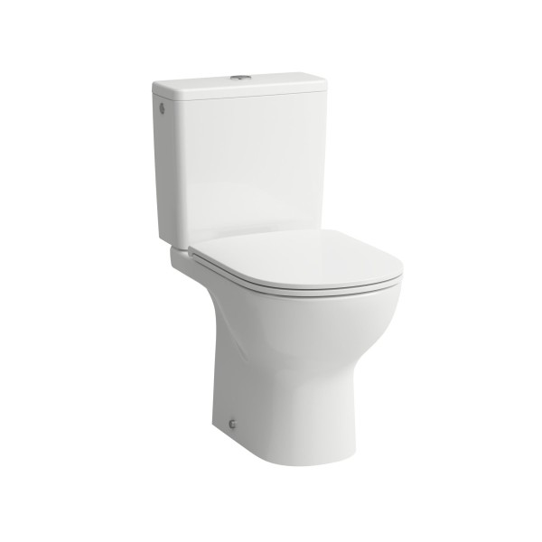 LAUFEN Tiefspül-WCKombi LUA 670x360x400 spülrandlos Abg. waagr. Weiß, H8250860000001