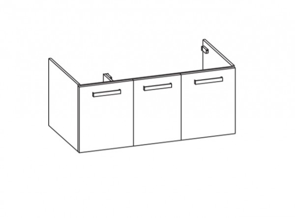 Artiqua 411 Waschtischunterschrank für Vero Air 235012 Weiß Glanz, 411-WU3T-D81-7050-68