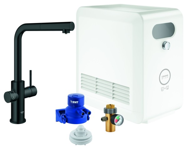 GROHE L-Auslauf Set GROHE Blue Professional 31326_2 L-Ausl.azb. BT/WIFI velvet black, 31326KS2