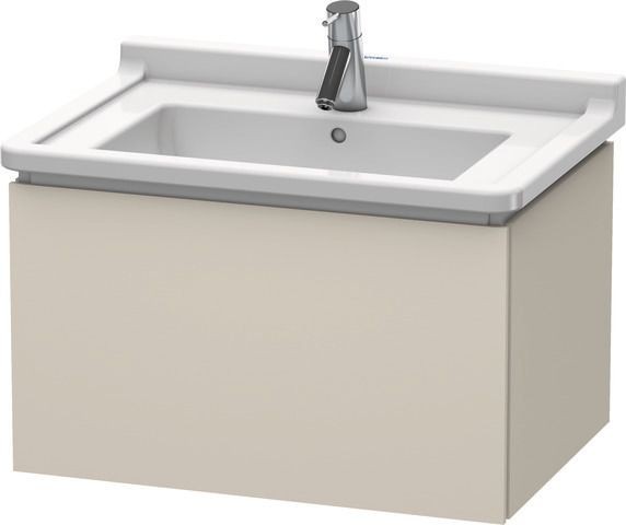 Duravit L-Cube Waschtischunterbau wandhängend Taupe Supermatt 670x469x408 mm - LC616408383