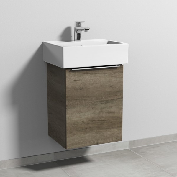 Sanipa 3way Waschtischunterbau zu Duravit Vero Air Waschtisch mit 1 Tür, Eiche-Nebraska