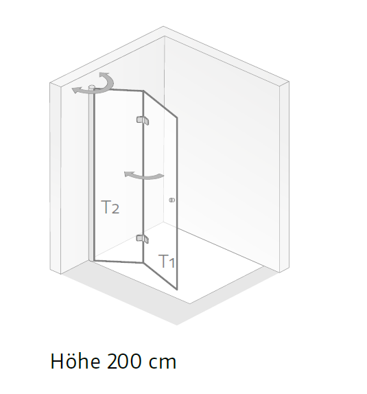 HSK Walk In Exkusiv 2.0 Drehfalttür