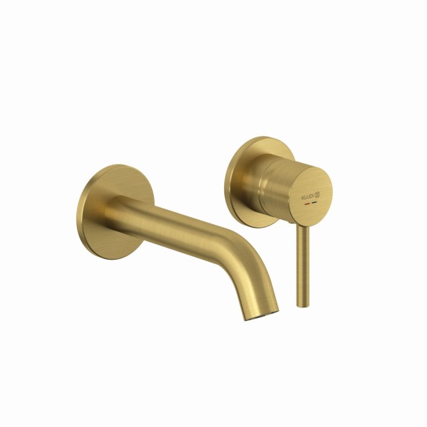 Kludi BOZZ Unterputz 2-Loch Waschtischarmatur Ausladung 180 MM brushed gold, 38244N076