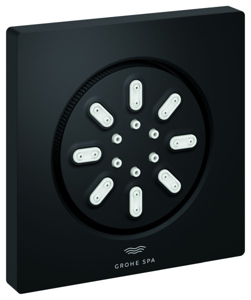 GROHE Seitenbrause 26802 Rainshower Aqua, eckig 2 Strahl 3,3 l/min phantom black, 26802KF0