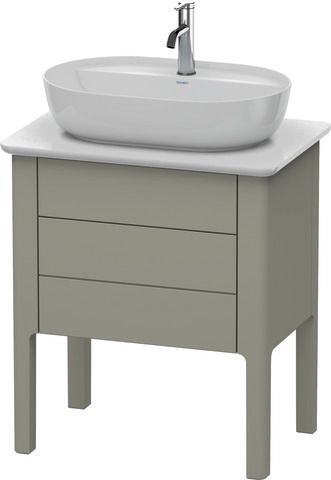 Duravit Luv Konsolenwaschtischunterbau bodenstehend Stein Grau Seidenmatt 638x450x743 mm - LU9565092