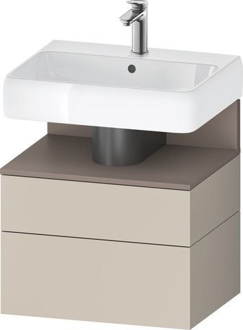 Duravit Qatego Waschtischunterbau wandhängend Taupe Supermatt 590x470x590 mm - QA4393043830000