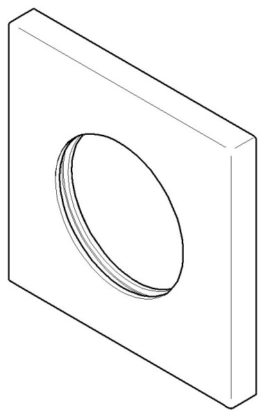 Dornbracht Rosette Ersatzteile 092778039 80 x 80 x 9 x D. 45,7 mm Messing gebürstet (23kt Gold)