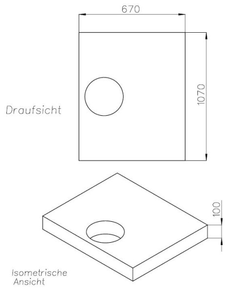 Neuesbad Wannenträger für Hoesch Muna 1100x700x15