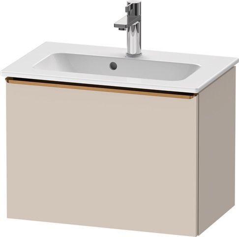 Duravit D-Neo Waschtischunterbau wandhängend Taupe Matt 610x372x440 mm - DE4268004910000