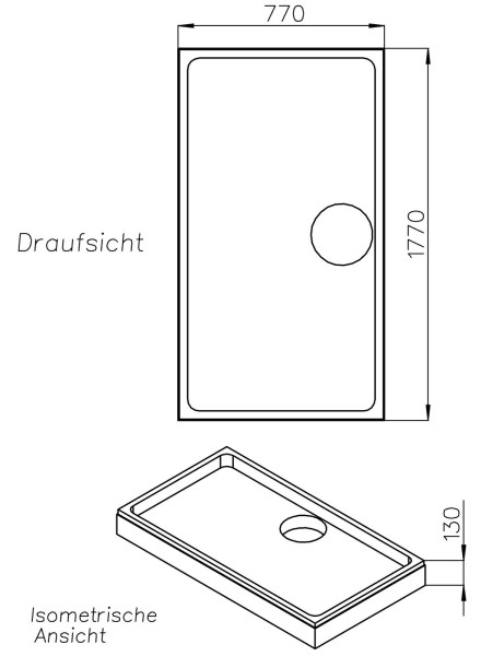 Neuesbad Wannenträger für Bette superflach 180x80x3,5