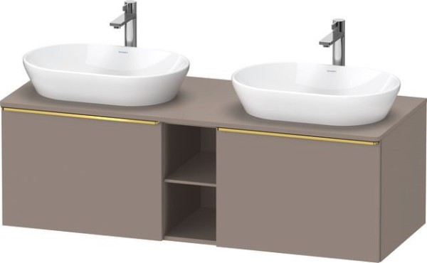Duravit D-Neo Konsolenwaschtischunterbau wandhängend Basalt Matt 1400x550x459 mm - DE4950B34430000