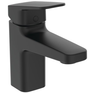 Ideal Standard Waschtischarmatur Ceraplan H75 m.Ablaufgarnitur Ausladung 103mm Silk Black, BD214XG