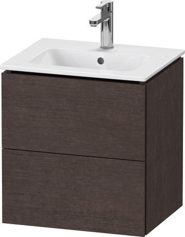 Duravit L-Cube Waschtischunterbau wandhängend Eiche dunkel gebürstet Matt 520x421x550 mm - LC6218072