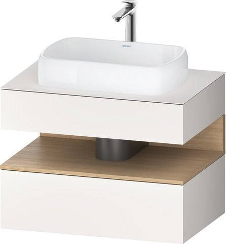 Duravit Qatego Konsolenwaschtischunterbau wandhängend Weiß Supermatt 800x550x600 mm - QA473003084000
