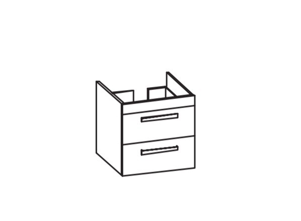 Artiqua 411 Waschtischunterschrank für 2nd Floor 049160 Eiche Ribbeck quer NB, 411-WU2L-D01-7187-444
