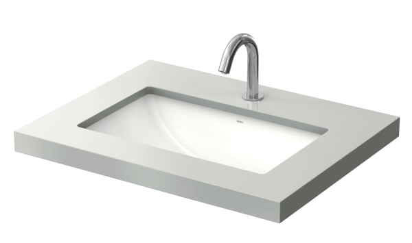 TOTO Unterbauwaschtisch WU, eckig, 60 cm, ohne Hahnloch, mit Überlauf