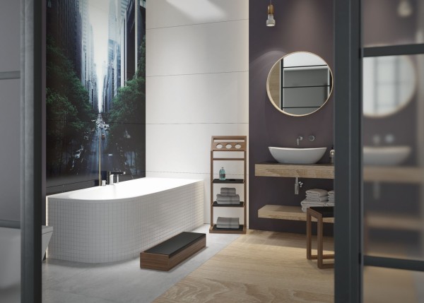 Hoesch Badewanne iSensi Eck 1600x750 rechts Weiß, 3976.010