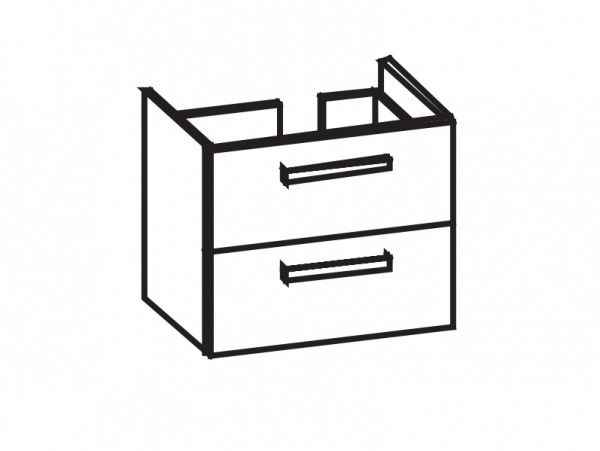 Artiqua 413 Waschtischunterschrank für Renova Compact 226265 Riviera Eiche quer NB, 413-WU2L-K121-71