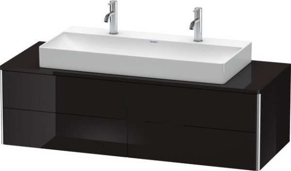 Duravit XSquare Konsolenwaschtischunterbau wandhängend Schwarz Hochglanz 1400x548x400 mm - XS4915M40