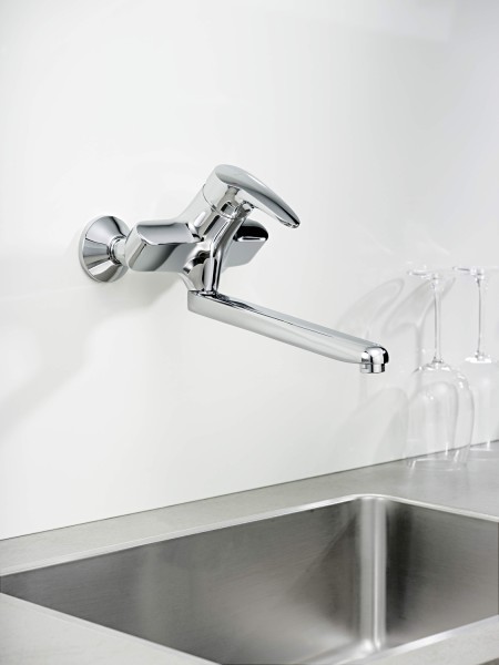 Hansa Wasch-/Spültisch-Einhand-Wandbatterie Hansamix 0169 chrom