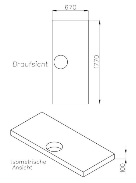 Neuesbad Wannenträger für Laufen Pro 180x70x3,2