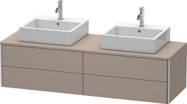 Duravit XSquare Konsolenwaschtischunterbau wandhängend Basalt Matt 1600x548x400 mm - XS4917B43430F00