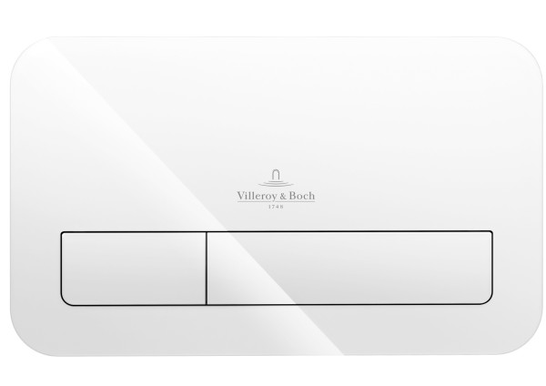 Villeroy & Boch Betätigungsplatte ViConnect, 269x161x13mm Glass, Glossy White