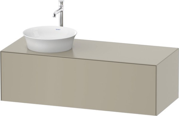 Duravit White Tulip Konsolenwaschtischunterbau wandhängend Taupe Seidenmatt 1300x550x408 mm - WT4977