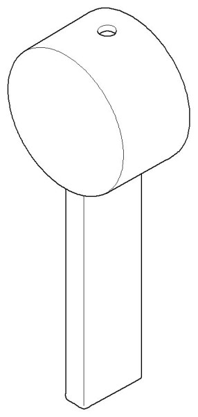 Dornbracht Griff Ersatzteile 092078058 23 x 26 x 119 mm Cyprum