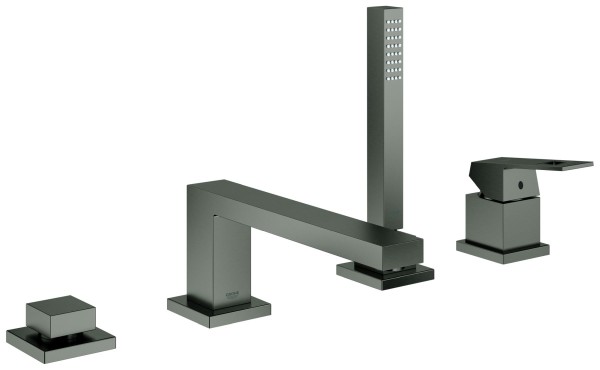 GROHE 4-Loch-Einhand-Wannenkombination Eurocube 19897_1 hard graphite gebürstet, 19897AL1