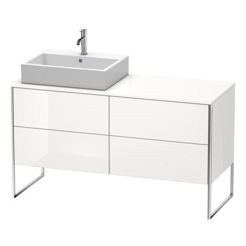 Duravit XSquare Konsolenwaschtischunterbau bodenstehend Weiß Hochglanz 1400x548x778 mm - XS4923L2222