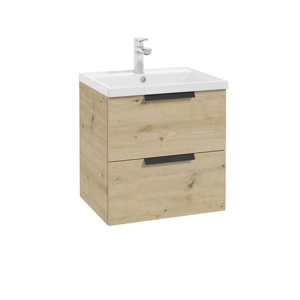 Neuesbad Serie 40 Waschtischunterschrank mit 2 Schubladen, B:500,H:500,T:400mm, Korpus/Front: Artisa