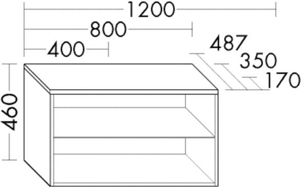 Burgbad Regal Bel HGL 460x400x175 Grau Hochglanz, USBG040F0592