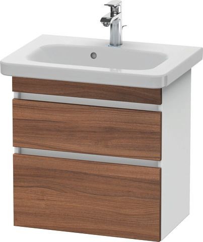Duravit DuraStyle Waschtischunterbau wandhängend Nussbaum & Weiß Matt 580x368x610 mm - DS647907918