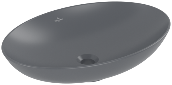 Villeroy & Boch Aufsatzwaschbecken Loop & Friends 4A4 801 620x420x150mm Graphite CeramicPlus, 4A4801
