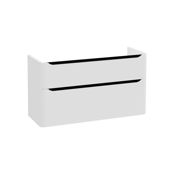 VitrA New Integra Round Waschtischunterschrank mit 2 Vollauszügen 117 x 45 x 65 cm Matt,70038