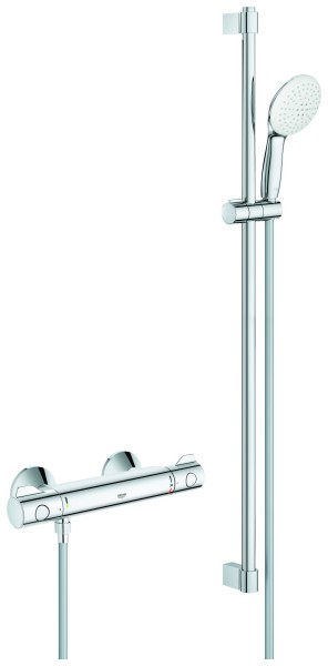 GROHE Thermostat-Brausebatterie Grohtherm 800 34566_2 mit Brausegarnitur 900mm chrom, 34566002